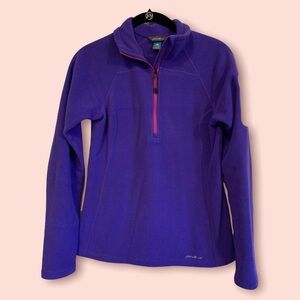 Purple Eddie Bauer fleece polartec zip up jacket‎